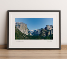 Yosemite National Park Poster - El Capitan Coordinates Travel Print (unframed)