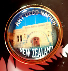 Beautiful Vintage Napier New Zealand Pin Badge Classic Art Deco Style^