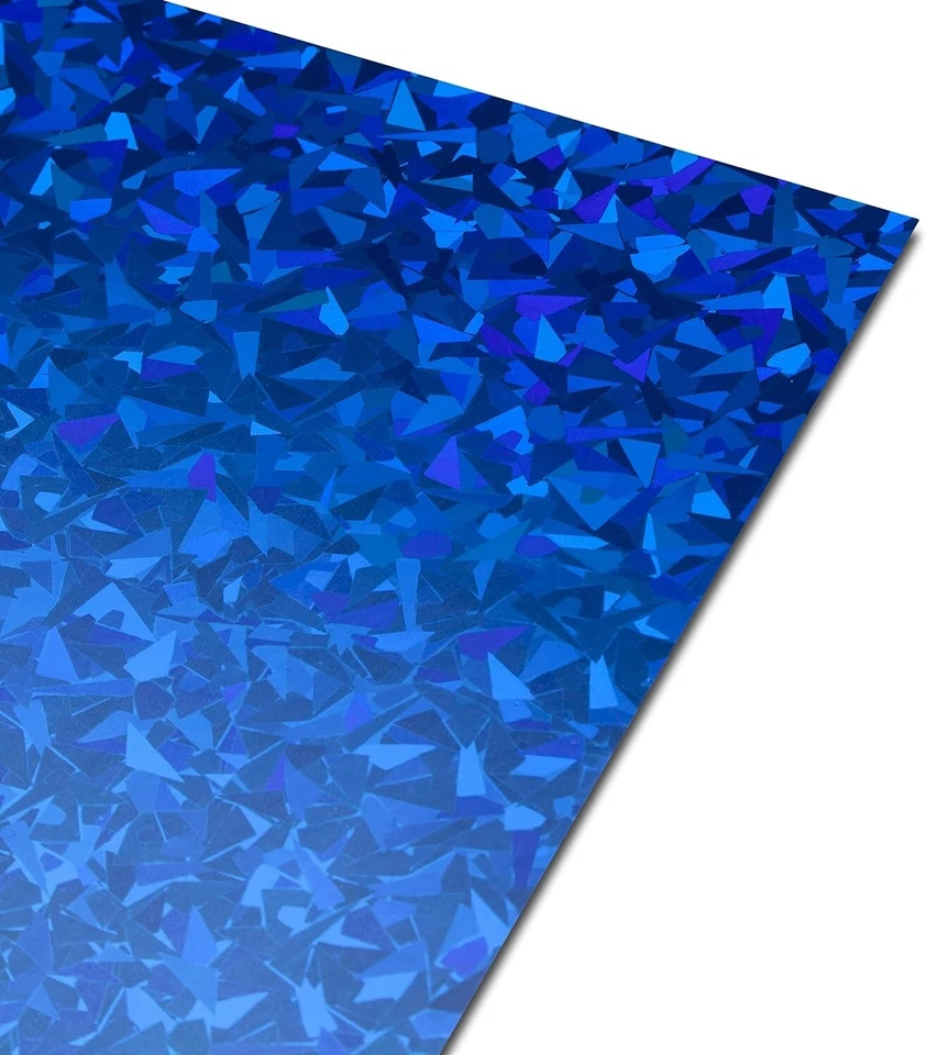 A4 Holographic Card Blue Shards, Crafting Packing Layering Cricut - 100 Sheets - Image 1 of 1