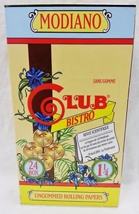 24 Confezioni Scatola Completa 1 1/4 Club Modiano Bistrot Rotoli Carta 79mm - Foto 1 di 1