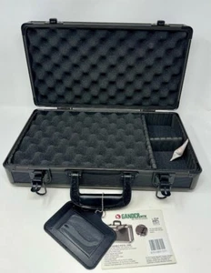 * GANDER MTN * DOUBLE PISTOL CASE ' BLACK ' HEAVY GAUGE ALUMINUM ' - Picture 1 of 4