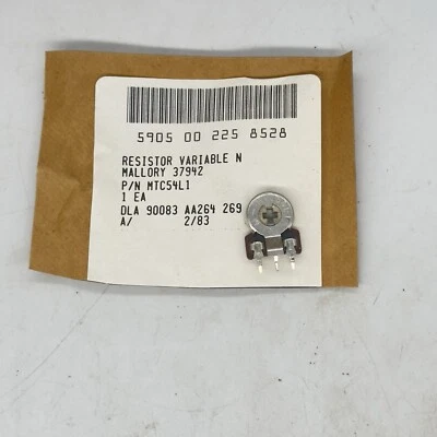 GORRA AMERICANA. RESISTENCIA PN MTC54L1, VARIABLE, SIN CABLE, NSN 5905-00-225-8528 Foto 1 de 4