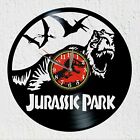 VinyWoody Vinyl Schallplatte Wanduhr Silhouette T-Rex Dinosaurier Dekor