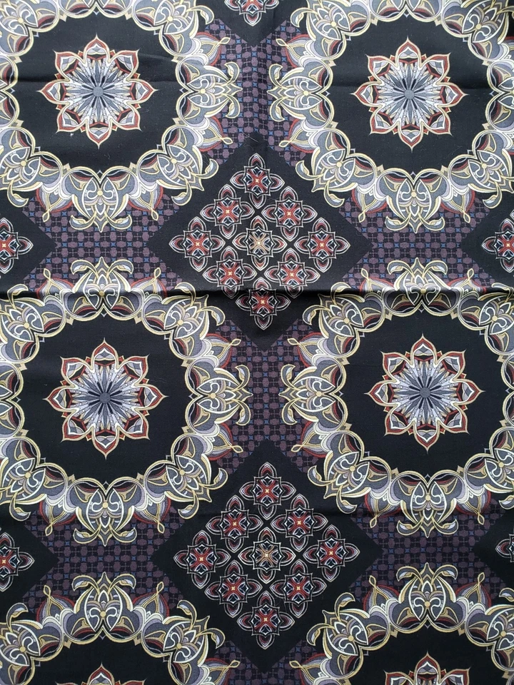 Benartex Fabric Gotham Geometric 2551 Black 1 Yd X 43" Cotton - Image 1 of 4
