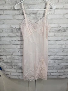 Vintage Dixie Belle Size 34 Short Satinette Style 7224 Light Pink Nightgown Cami - Picture 1 of 13