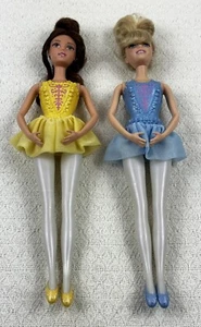 2 - 2012 Disney Princess Ballerina Cinderella & Belle Posable Dolls - Picture 1 of 3