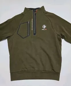 Suéter Ralph Lauren RLX para hombre mediano verde oliva con tecnología de expedición 1/4 con cremallera - Imagen 1 de 23