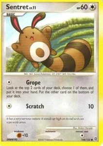 2x (pok-SW-104) Sentret (C) Pokemon D&P Secret Wonders Card # 104 - Picture 1 of 1