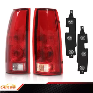 Set of 2 Tail Light Fit For 88-98 Chevy K1500 Silverado LH & RH w/ Bulb - Picture 1 of 11