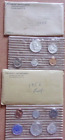 1955 & 1956 US Proof Sets, Flat Pack Original Envelopes, Nice Coins