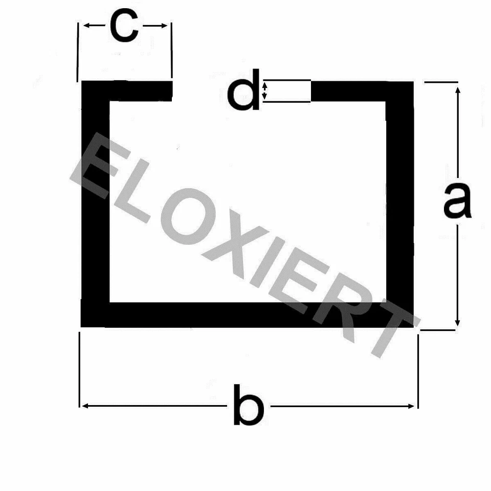 Alu C-Profil 15x28x8x2mm ELOXIERT 1 Meter Aluprofil Aluminiumprofil - Bild 1 von 1