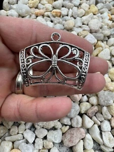 Silberfarben Schmetterling Schal Kaution Schmuck Verbinder - Bild 1 von 12