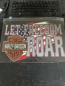 Letrero de metal.  Harley Davidson. “Let Freedom Roar” - Imagen 1 de 1