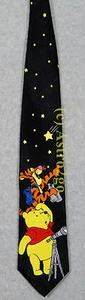 WINNIE THE POOH TIGGER SHOOTING STAR SPACE ASTRONOMY DISNEY Necktie NEW! RARE! - Picture 1 of 4