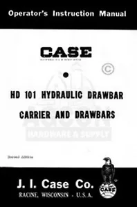 Case HD 101 Manuale Operatori Porta Timone Idraulico - Foto 1 di 3