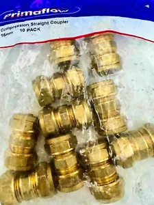 Raccordi a compressione accoppiatore dritto in ottone Primaflow 10 x 15 mm per impianti idraulici - Foto 1 di 4