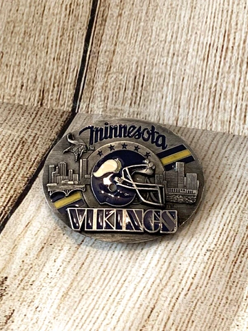Minnesota Vikings 1994 Vintage Belt Buckle NFL Team Siskiyou 4653/10000 Vtg Cover