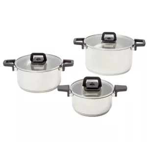 WESTINGHOUSE 3PC STAINLESS STEEL INDUCTION NESTING POTS PAN CARAVAN JAYCO PARTS - Picture 1 of 3