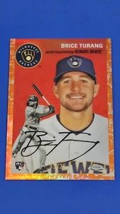 Brice Turang - 2023 Topps Chrome Platinum Anniversary Orange Toile Refractor RC - Foto 1 di 2