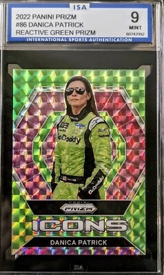 2022 Prizm Danica Patrick Reactive Green Prizm #86 Mint 9🔥🔥🔥 - Image 1 of 2
