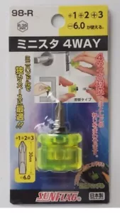 SUNFLAG 4 WAY MINI STUBBY DRIVER (PH1,2,3&-6) 98-R - Picture 1 of 5