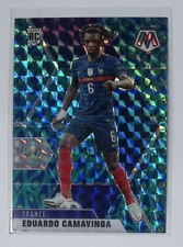 2021 Panini Mosaic UEFA Soccer Peacock Rookie Card Eduardo Camavinga