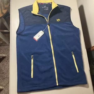Southern Tide Vest Mens Navy Blue & Yellow Sz Small Brand New - Picture 1 of 9