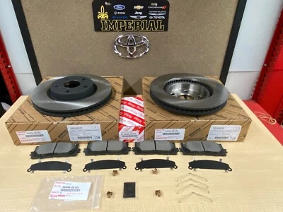 Lexus Es350 2007-2018 genuino fabricante de equipos originales nuevos rotores de freno delanteros pastillas TCMC y kit de cuña Foto 1 de 4