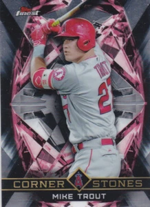 Tarjeta de béisbol Mike Trout 2018 Topps Finest Corner Stones Insert ¡ANAHEIM ANGELS! - Imagen 1 de 2