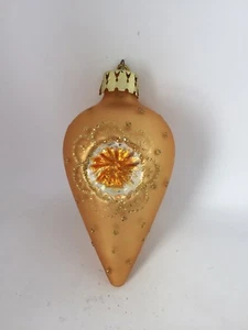 New Glass Teardrop Finial Christmas Tree Ornament Gold - Picture 1 of 7