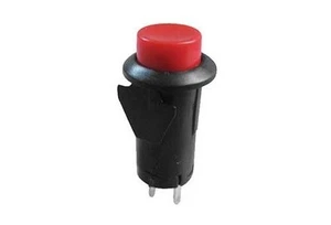 pulsante da pannello normalmente aperto NA con tasto rosso 15mm 125V 3A 12V 7640 - Picture 1 of 1