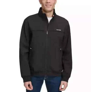Tommy Hilfiger Herren Bomberjacke schwarz Softshell Mesh gefüttert - Bild 1 von 6