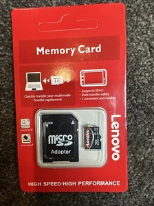 High Speed Lenovo Memory Card 256gb Micro SD Card V60 U3 TF Card with Adapter - Picture 1 of 2