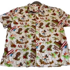 Camisa Hawaiana Disney POLYNESIAN VILLAGE Resort Talla XXL Mickey Mouse Dole Látigo - Imagen 1 de 9