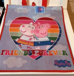 Peppa Pig “FRIENDS FOREVER” Reusable Tote Bag! New W/ Tag - Picture 1 of 2