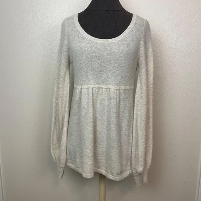 Vertigo Paris Angora Wool Blend Pullover Knit Sweater Oatmeal Poof Long Sleeve L - Image 1 of 4