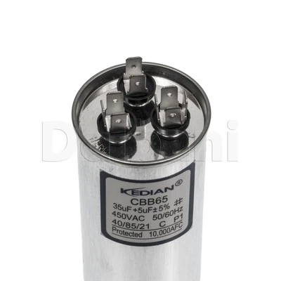 KEDIAN New 35+5UF 450VAC Round Dual Run Capacitor 50/60 Hz 35+5MFD 450V 40/85/21 50X130