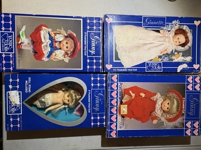 批量 4 件 Vogue Ginny & Ginnette 娃娃 - 8 英寸乙烯基和瓷器 - 带盒 — 第 1/4 张图片