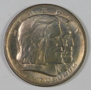 1936 50c Long Island Commemorative Silver Half Dollar - Picture 1 of 2