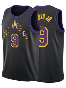 Lebron James Jr. #9 Los Angeles Lakers Basketball Jersey Size Small to 3XL - Picture 1 of 6