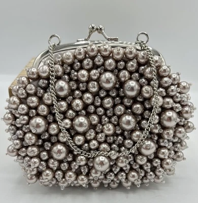 Bolso sin asas Banana Republic para mujer pequeño formal con cuentas de perlas fiesta de noche Foto 1 de 4