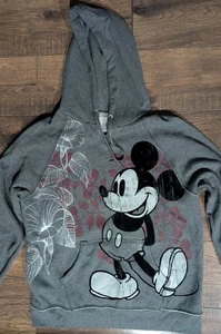 Disneyland Resort Walt Disney World Hooded Gray Mickey Mouse Sweatshirt Size XL - Picture 1 of 18
