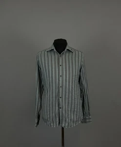 Camisa ETRO MILANO Gris Rayas Manga Larga Abotonada Talla 41/M - Imagen 1 de 13
