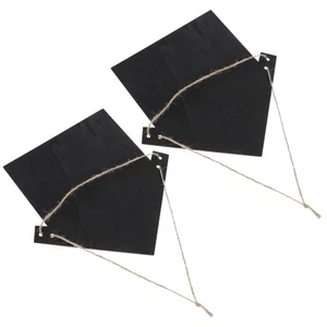  2 Pcs Message Small Blackboard Decoration Rustic Chalkboard Tabletop - Picture 1 of 12