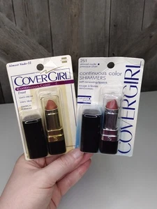 VTG y2k Covergirl Lipsticks Continuous Color Frost Shimmers ALMOST NUDE 22 NOS 2 - Picture 1 of 12