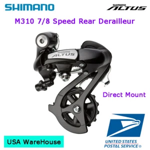 Shimano Altus RD-M310 8 velocidades Desviador trasero de montaje directo MTB negra - Imagen 1 de 1