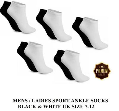 TOM FRANK Mens Womens Sports liner invisible Ankle poly cotton Trainer Socks premium Lot