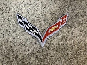 CUSTOM MADE Embroidered Like Corvette C7 Iron On Patch - Picture 1 of 2