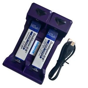 Two Gumstick Battery and charger set For SONY NH-100WM/NH-14WM/NC6WM WALKMAN - Picture 1 of 8