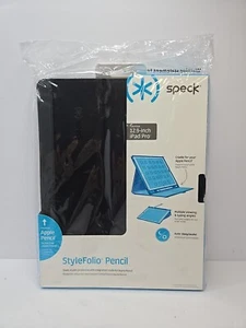 Speck Stylefolio Pencil Apple iPad Pro 12.9" Case Black Faux Leather New Sealed - Picture 1 of 3